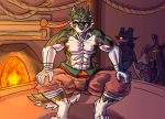  2019 abs anthro anthrofied blush bulge canid canine canis duo female fire fireplace humanoid imp link_(wolf_form) male mammal manpersonguy midna mrease muscular muscular_male nintendo pecs red_eyes smile sumo_pose the_legend_of_zelda twili twilight_princess video_games wolf 