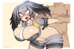  2019 ambiguous_penetration animal_humanoid avian avian_humanoid big_breasts bird blush bottomwear bra breasts clothed clothed_sex clothing cum cum_inside feathers female from_behind_position grey_hair hair hi_res holding_arms human humanoid kemono_friends male male/female mammal navel necktie nipples nisetanaka partially_clothed pelecaniform pelecaniform_humanoid penetration sex shoebill_(kemono_friends) shoebill_humanoid shorts shorts_down simple_background sweat tail_feathers underwear yellow_eyes 
