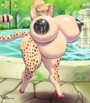  2019 absurd_res anthro betsibi big_breasts breasts cheetah felid feline female hi_res huge_breasts hyper hyper_pregnancy lactating mammal mature_female plankboy pregnant solo thick_thighs wide_hips 