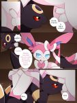  ambiguous_gender balls black_fur blue_eyes blush eeveelution fur hi_res km-15 laurence looking_at_penis lucius male male/ambiguous nintendo penis pink_fur pok&eacute;mon pok&eacute;mon_(species) red_eyes sylveon umbreon video_games white_fur 