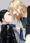  blonde_hair dark_hair otabek_altin tagme yurio_plisetsky 