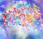  6+girls boots cure_amour cure_ange cure_chocolat cure_custard cure_etoile cure_gelato cure_macaron cure_macherie cure_milky cure_selene cure_soleil cure_star cure_whip cure_yell hugtto!_precure kirakira_precure_a_la_mode multiple_girls official_art precure star_twinkle_precure thigh_boots thighhighs 