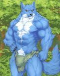  abs absurd_res anthro biceps black_nose canid canine canis captainjohkid clothed clothing digital_media_(artwork) fur hi_res male mammal muscular muscular_male pecs simple_background solo topless wolf 