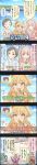  5koma antennae black_hair blonde_hair brown_eyes brown_hair butterfly_wings character_name clover comic eyebrows four-leaf_clover green_eyes hair_ornament highres idolmaster idolmaster_cinderella_girls jougasaki_rika long_hair long_image matsuo_chizuru multiple_girls official_art ogata_chieri pink_hair purple_eyes saionji_kotoka screen short_hair tall_image twintails two_side_up wings 