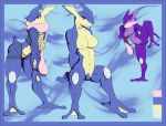  2019 alternate_color amphibian anthro big_breasts breasts butt cho0c0 clothing digital_media_(artwork) female frog greninja looking_at_viewer nintendo nude pok&eacute;mon pok&eacute;mon_(species) simple_background smile solo video_games 