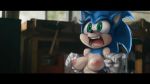  16:9 anthro breasts crossgender eulipotyphlan female hedgehog mammal nipples open_mouth solo sonic_(series) sonic_the_hedgehog thefuckingdevil 