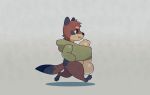  animated anthro balls big_balls bottomless bouncing_balls clothed clothing hoodie huge_balls hyper hyper_penis jogging male mammal penis procyonid raccoon ryker_brett solo tehweenus 