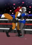  &lt;3 2019 4_toes absurd_res anthro areola athletic black_fur black_nose bottomwear boxing boxing_gloves breast_squish breasts breasts_frottage brown_eyes canid canine canis chest_tuft claws clothed clothing dipstick_tail domestic_dog duo eyebrows eyelashes female female/female fight fighting_ring fox fur gloves_(marking) grey_belly grey_breasts grey_fur grey_tail greyhound gutpunch hair half-closed_eyes hi_res hunting_dog inner_ear_fluff jessica_becker licking looking_pleasured mammal markings motion_lines multicolored_fur multicolored_tail navel nipples open_mouth orange_fur orange_tail pink_areola pink_nipples pink_tongue punch punching red_hair shorts sighthound signature socks_(marking) sport sweat teeth toe_claws toes tongue tongue_out topless tuft velvet_(zombiefist25) wendel_fragoso white_belly white_breasts white_fur white_hair white_tail 