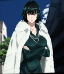 1girl breasts fubuki_(one-punch_man) green_eyes highres large_breasts stitched tagme third-party_edit 