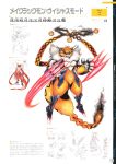  1girl absurdres armor breasts character_sheet claws concept_art digimon digimon_adventure_tri. fangs fur_collar furry glowing_markings highres japanese_text meicrackmon multiple_views official_art red_eyes sharp_nails text_focus x-shaped_pupils 
