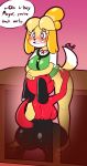  2018 animal_crossing anthro biffalo big_breasts big_butt blush bottomless breasts butt canid canine canis cherry_(animal_crossing) clothed clothing cunnilingus dipstick_tail domestic_dog duo english_text female female/female fur hi_res isabelle_(animal_crossing) mammal multicolored_tail nervous nintendo nude open_mouth oral piercing red_fur sex short_stack side_boob smile speech_bubble stealth_sex sweat sweatdrop text tongue tongue_out translucent vaginal video_games yellow_fur 