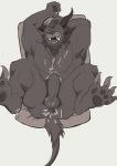  after_sex ahegao anthro anus armpit_hair arms_above_head balls barefoot beard big_claws biped butt charr claws cum cum_in_ass cum_inside cum_on_anus cum_on_self digitigrade erection facial_hair fangs felid front_view fur gaping gaping_anus greyscale guild_wars hindpaw horn humanoid_penis looking_pleasured lying male mammal monochrome muscular muscular_male nude on_back open_mouth open_smile pawpads paws penis presenting presenting_hindquarters raised_arm rytlock_brimstone smile snout solo spread_legs spreading toe_claws tsbellatre video_games 