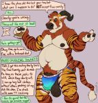  ! ... 2019 3_fingers ? animal_humanoid anthro balls belly big_balls big_belly black_balls black_nipples black_penis black_sclera body_hair bovid bovine bovine_humanoid bulge candy chocolate clothed clothing curly_horns deep_navel dialogue digital_drawing_(artwork) digital_media_(artwork) duo english_text flaccid fluffy food fur hairy_balls happy_trail horn humanoid hybrid jockstrap koorivlf koorivlf_tycoon male mammal moobs mostly_nude navel neck_tuft nipples open_mouth orange_fur overweight overweight_male penis penis_base penis_outline poking_out post_transformation red_fur shrug signature simple_background snout solo_focus species_transformation speech_bubble standing story story_in_description striped_fur stripes teeth text thick_thighs thick_tights tuft underwear wardrobe_malfunction weight_gain white_fur 