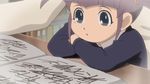  anime female inazuma_eleven kudou_fuyuka loli long_sleeves pigtails purple_eyes purple_hair reading screenshot 