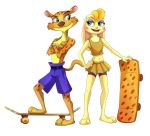  bianca bottomwear cheetah clothing felid feline female hi_res hunter lagomorph leporid male mammal rabbit shorts skateboard skirt sport spyro spyro_the_dragon video_games vihor405 