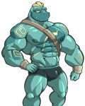  abs briefs bulge clothed clothing golurk hi_res hybrid machoke maldu male muscular muscular_male navel nintendo nipples pecs pok&eacute;mon pok&eacute;mon_(species) simple_background solo topless underwear video_games white_background 