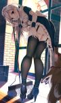  ass heels hiiragi_ringo maid pantsu skirt_lift stockings thighhighs 