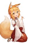  animal_ears mokew sewayaki_kitsune_no_senko-san shiro_(sewayaki_kitsune_no_senko-san) tail 