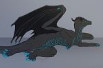  deanosaior dragon feral lying scalie simple_background 