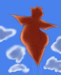  23:28 absurd_res anthro anthrofied belly big_butt brown_fur butt cloud crazykat female fur hi_res jumping mammal navel open_season overweight overweight_female sky solo thick_thighs ursa_(open_season) ursid 