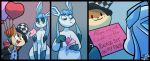  ambiguous_gender anthro anthrofied balloon braixen canid canine clothing duo eeveelution female glaceon hi_res mammal nintendo pok&eacute;mon pok&eacute;mon_(species) pok&eacute;morph potoobrigham simple_background smile video_games 