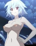  1girl blue_hair infinite_stratos nipples nude red_eyes sarashiki_tatenashi 