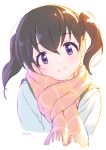  1girl blush brown_eyes brown_hair kuraue_hinata scarf smile tagme yama_no_susume yokoyoko_(yokoyoko_ykyk) 