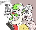  age_difference blush dialogue dirty_talk duo etcexera female gardevoir grandmother head_in_cleavage humanoid implied_incest kirlia male nintendo not_furry older_female pok&eacute;mon pok&eacute;mon_(species) video_games younger_male 
