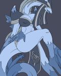  armor big_breasts breasts canastus chestplate clothing covered_eyes crossover dragon flat_colors fusion grey_hair hair half_naked huge_hands ice league_of_legends legendary_pok&eacute;mon lipstick lissandra_(lol) loincloth long_hair long_neck long_tail lugia makeup monster_girl_(genre) navel nintendo nipples overweight pinup pok&eacute;mon pok&eacute;mon_(species) pose riot_games shoulder_pads simple_coloring tall tongue video_games wide_hips 