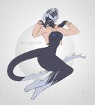  2019 anthro areola breasts clothing digital_media_(artwork) dragon female grey_hair hair hi_res meme midnight_(yasmil) navel nipples scalie simple_background smile solo twitter_hoodie yasmil 