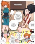  ass boku_no_hero_academia bottomless crying crying_with_eyes_open embarrassed female femdom hard_translated highres kendou_itsuka midnight_(boku_no_hero_academia) pinkiri_(jawking) punishment school scolding spanked spanking tears translated yaoyorozu_momo 