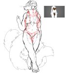  2019 anthro breasts canid canine canis clothing digital_media_(artwork) doggo:3 domestic_dog female fluffy fur horn indian jewelry looking_at_viewer low_res mammal meghan_brown_(furry!meghan) nipples nude paws sketch solo 