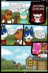  &lt;3 2019 animal_crossing anthro blue_eyes blue_fur cake_top canid canine clothing digital_media_(artwork) fur male mammal nintendo raccoon_dog rover_(animal_crossing) tanuki tom_nook_(animal_crossing) video_games 