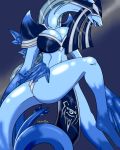  armor big_breasts breasts canastus chestplate clothing covered_eyes crossover dragon female flat_colors fusion grey_hair hair half_naked huge_hands ice league_of_legends legendary_pok&eacute;mon lipstick lissandra_(lol) loincloth long_hair long_neck long_tail lugia makeup monster_girl_(genre) navel nintendo nipples pinup pok&eacute;mon pok&eacute;mon_(species) pose riot_games shoulder_pads tall tongue video_games wide_hips 
