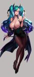 breasts cianyo heels league_of_legends pantyhose sona_buvelle 