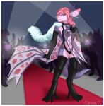  2016 anthro breasts chiropteran citrinelle digital_media_(artwork) female hair hi_res mammal membranous_wings navel nyxis pink_eyes pink_hair pink_nose solo solo_focus wings 