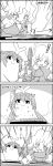  ! /\/\/\ 2girls 4koma antennae arm_up bare_shoulders blush breasts comic commentary_request constricted_pupils detached_sleeves emphasis_lines eternity_larva fang food fork frying_pan greyscale highres holding holding_fork holding_knife holding_pan knife large_breasts leaf leaf_on_head long_hair meme monochrome multiple_girls open_mouth sakata_nemuno salt_bae_(meme) shoujo_kitou-chuu single_strap skin_fang smile sparkle steak steam tani_takeshi touhou translation_request very_long_hair yukkuri_shiteitte_ne 