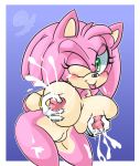  amy_rose bottledoranges breast_milk breasts female furry highres lactation large_breasts nude pussy sega sonic_team sonic_the_hedgehog 