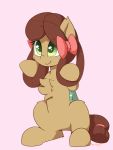  2019 alternate alternate_species animated bow brown_hair equid equine friendship_is_magic green_eyes hair hankofficer horse mammal my_little_pony ponification pony simple_background solo szafir87 white_background yona_(mlp) 
