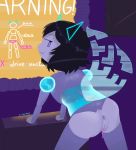  butt cat_ears_(disambiguation) erar403 female glowing humanoid machine monitor pussy pussy_juice robonya robot smug 