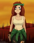  1girl alcasar-reich\r\n gravity_falls green_eyes long_hair red_hair tagme wendy_corduroy 