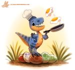  clothing cookware cryptid-creations dinosaur egg frying_pan hat headgear headwear kitchen_utensils oviraptor oviraptorid reptile scalie solo theropod tools 