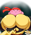  2019 anthro big_butt butt duo female hi_res kirbot12 kirby kirby_(series) male mammal nintendo pikachu_libre pok&eacute;mon rodent size_difference smile super_smash_bros. video_games 