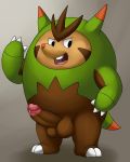  2019 anthro balls brown_fur erection fur humanoid_penis male nintendo overweight overweight_male penis pok&eacute;mon pok&eacute;mon_(species) quilladin solo thevillager video_games 