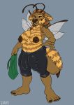  anthro arthropod bee bovid bovine breasts bulge cattle clothed clothing dbd dickgirl hybrid hymenopteran insect intersex mammal multi_penis nipples penis penis_outline slightly_chubby solo tight_clothing topless wings 