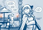  2019 29:20 anthro basitin canid canine canis clothed clothing date english_text fangs female fox fur hair hi_res jealousy keidran keith_keiser laura_(twokinds) male mammal monochrome sketch text tom_fischbach torch twokinds umbrella webcomic 