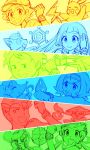  3boys 3girls alolan_vulpix djmn_c highres kaki_(pokemon) lillie_(pokemon) mamane_(pokemon) mao_(pokemon) multiple_boys multiple_girls pikachu pokemon pokemon_(anime) pokemon_sm_(anime) primarina satoshi_(pokemon) suiren_(pokemon) tsareena turtonator vikavolt z-ring 