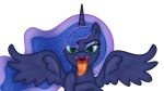  absurd_res alpha_channel drooling emu34b equid female feral friendship_is_magic hi_res hooves horn mammal mouth_shot my_little_pony princess_luna_(mlp) saliva spread_wings teeth tongue tongue_out vector winged_unicorn wings 