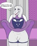  anthro big_breasts breasts clothing curvaceous enroshiva female hi_res invalid_tag looking_at_viewer mature_female panties pussy pussy_juice toriel undertale underwear upskirt video_games wet wet_clothing wet_panties wet_underwear 