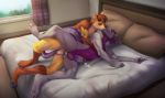  anal anal_penetration angelpara anthro balls bed canid canine canis cum cum_in_ass cum_inside cum_leaking cum_while_penetrated dragon duo erection humanoid_penis inside kissing lunalei lying male male/male mammal on_side penetration penis sex spread_legs spreading wolf 